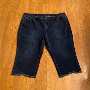 Lane Bryant Girlfriend crop dark wash jeans